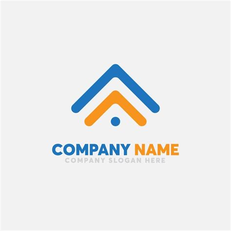 Un Logotipo Azul Y Naranja Para Una Empresa Llamada Empresa Vector