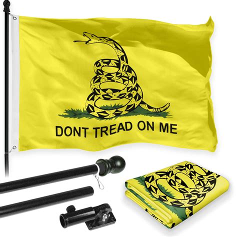 G Combo Pack Feet Tangle Free Spinning Flagpole Black Gadsden