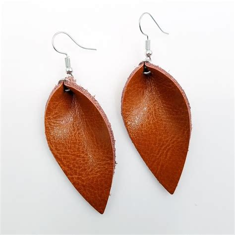 Joanna Gaines Inspired Pretty Petal Leather Earrings