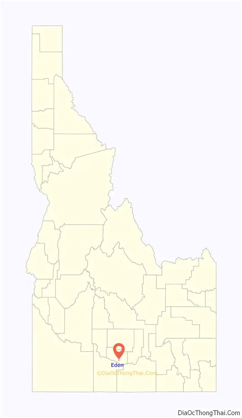 Map of Eden city, Idaho