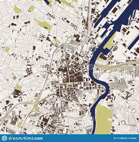 Map of the City of Belfast, County Antrim, Northern Ireland, UK Stock ...