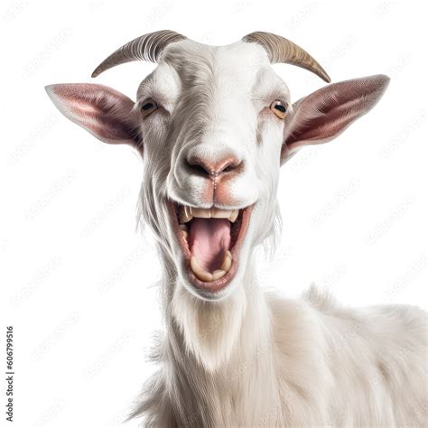 goat with smile face on a transparant background, PNG, Generative Ai ...