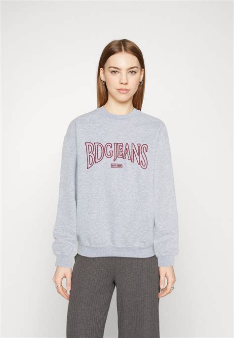 Bdg Urban Outfitters Embroidered Sweatshirt Grey Marlgrå