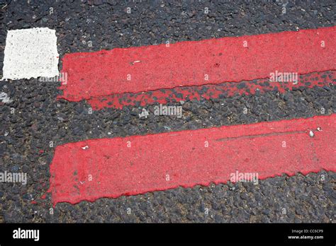 double red lines no parking London England UK United kingdom Stock Photo - Alamy