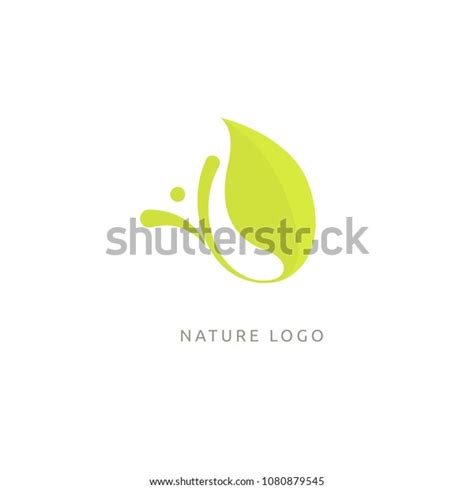 Abstract Green Leaf Logo Icon Vector Stock Vector Royalty Free