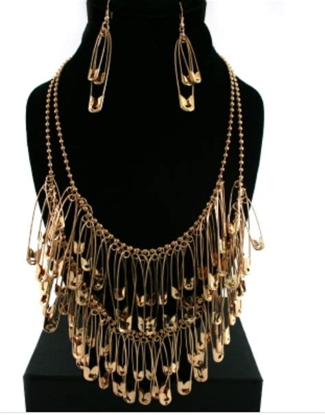 Safety Pin Statement Necklace