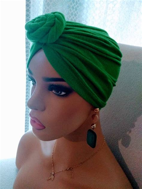 Pre Tied Head Wrapturban Top Knot Turbans Turban Hat Etsy