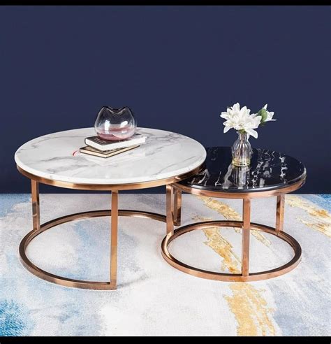 Pvd Rose Gold Coating Sofa Center Table At Rs In Noida Id