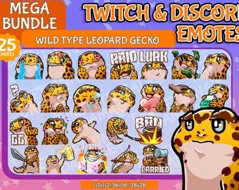 Tangerine Leopard Gecko Emote Mega Pack For Twitch Discord