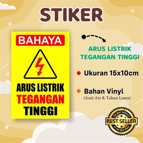 Jual Stiker Bahaya Arus Listrik Tegangan Tinggi Shopee Indonesia
