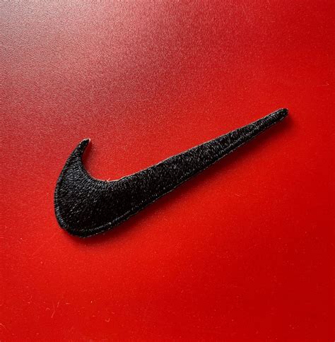 Nike Swoosh Logo High Quality Embroidered Iron On Patch Black Etsy