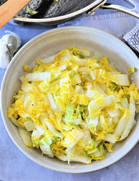 Napa Cabbage Recipe Skillet Cabbage Buttered Napa Cabbage