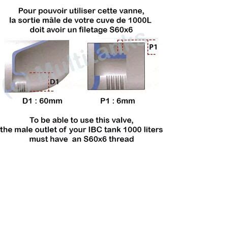 Vanne à bille 56mm avec écrou flottant et joints LDPE