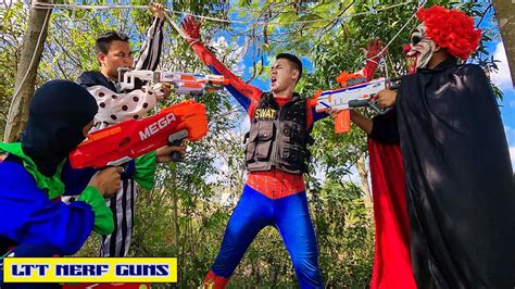 Ltt Nerf Guns Captain Spider Man X Warriors Nerf Gun Fight Criminal