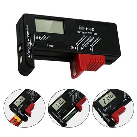 Universal Digital Battery Tester Checker Lcd Display For Aa Aaa C D 9v And Button Cell