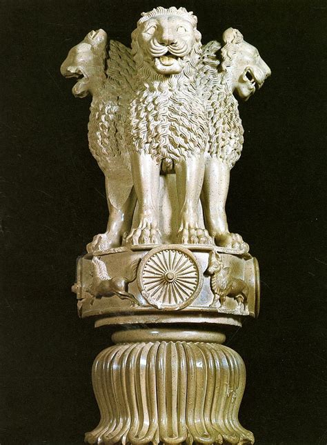 The Lion Capital Of Ashoka Is A Sculpture Of Four Indian Lions Pillars