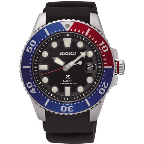 Seiko Prospex Mens Pepsi Bezel Rubber Divers Watch Watches From