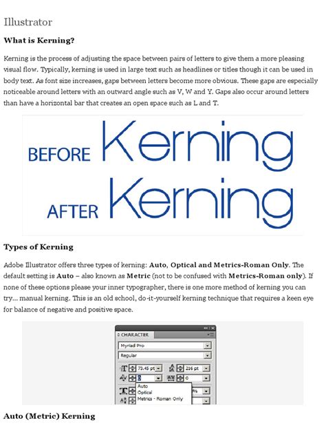 Pdf Understanding Auto Optical And Metrics Kerning In Adobe