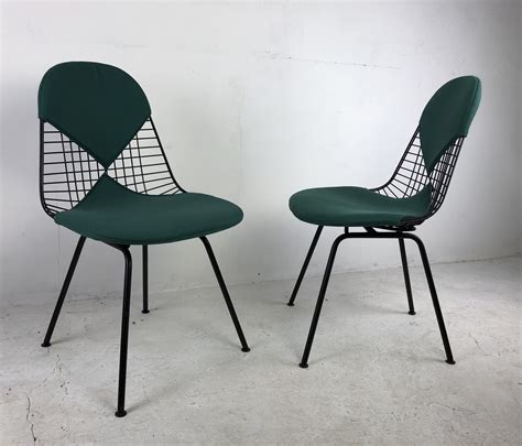 Pair Of Bikini Wire Chairs By Charles Ray Eames For Vitra 1950s