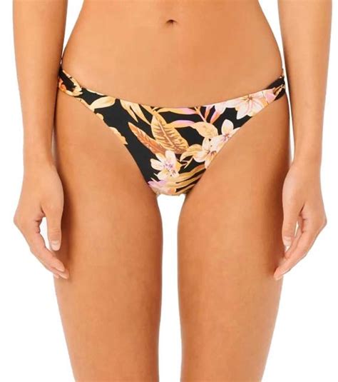 Rip Curl Sunday Swell Skimpy Coverage Bikini Bottom Black