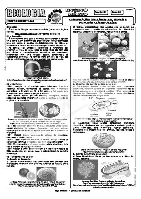 Download PDF Biologia Pré vestibular Impacto Classificação