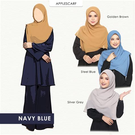 Baju Navy Blue Sesuai Tudung Warna Apa Alfeeza Outlet Nak Gayakan