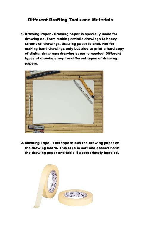 Different Drafting Tools and Materials - Different Drafting Tools and Materials Drawing Paper ...