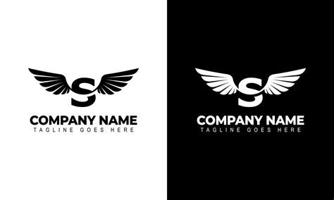 Letter S With Wings Logo Label Emblem Sign Stamp Vector Illustrations