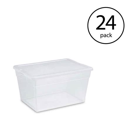 Sterilite 56 Quart Clear Plastic Storage Container Box And Latching Lid