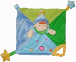 Doudou Lutin Clown Bleu Et Vert Toiles Mots D Enfant Leclerc Nicotoy