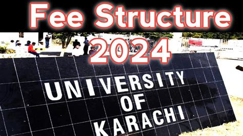 Karachi University Fee Structure Karachi University Fees