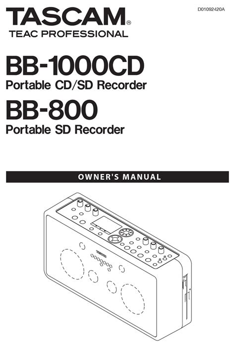 TASCAM BB-800 OWNER'S MANUAL Pdf Download | ManualsLib