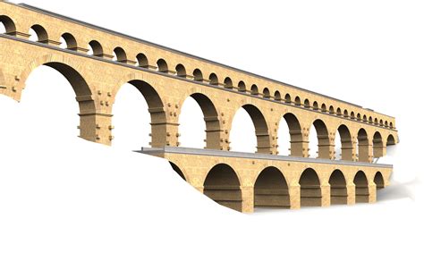 Aqueduct Pont du Gard 3D Model MAX 3DS C4D DAE SKP | CGTrader.com