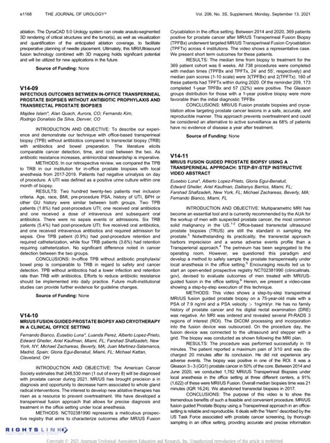 Pdf V14 10 Mrius Fusion Guided Prostate Biopsy And Cryotherapy In A Clinical Office Setting