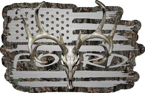 American Flag Ford Truck F150 F250 F350 Whitetail Buck Skull Etsy