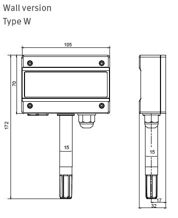 Humidity Temperature Devices Transmitter Hf Dimensions