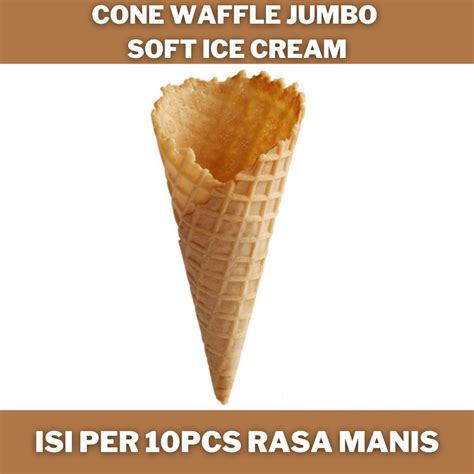 Jual Cone Waffle Jumbo Untuk Soft Ice Cream Seperti MIXUE Isi 10pcs