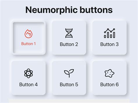 Neumorphic Buttons With Icons Using CSS CodeHim