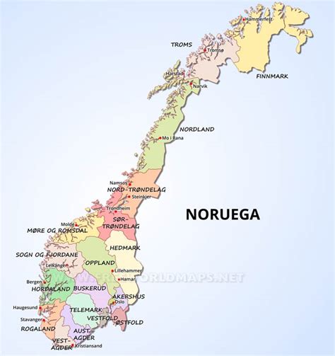 Mapa De Noruega