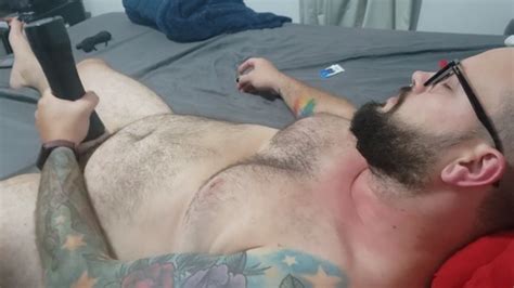 Blonde Bear Hunk Enjoys Fucking His Fleshlight Gay Bingo