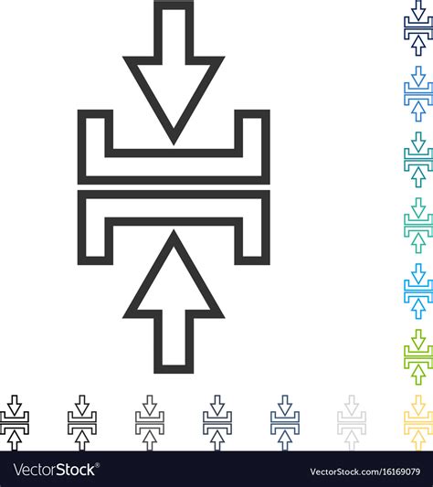 Pressure Arrows Vertical Icon Royalty Free Vector Image