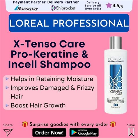 Loreal Professionnel Xtenso Care Pro Keratin And Incell Shampoo 250ml And Masque 196g Combo