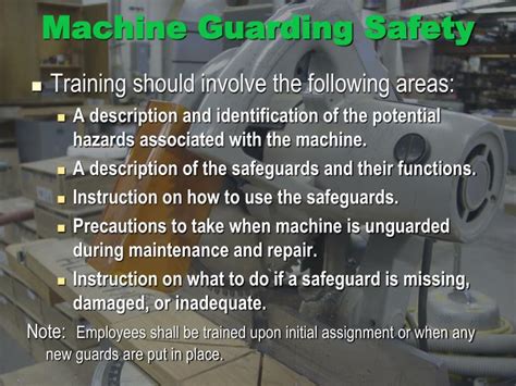 Ppt Machine Guarding Safety Cfr 1910211 Powerpoint Presentation Id