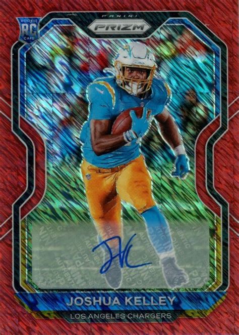 Joshua Kelley 2020 Prizm Rookie Autographs Red Shimmer 326 Price