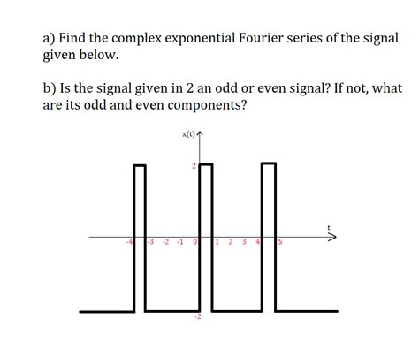 A Find The Complex Exponential Fourier Series Of Chegg