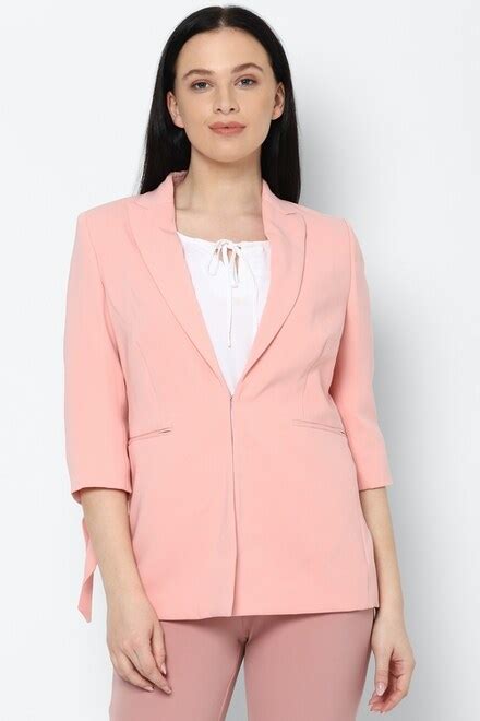 Allen Solly Woman Suits And Blazers Allen Solly Pink Blazer For Women At