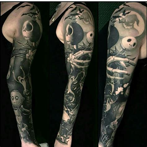 Pin by Flip Bayless on Nerds! | Sleeve tattoos, Jack skellington tattoo ...