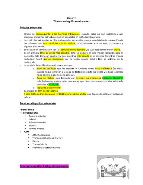 10 Técnicas Radiográficas Extraorales V2 Clase 11 Técnicas Radiográficas Extraorales