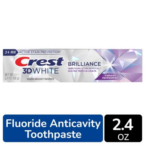 Crest D White Brilliance Vibrant Peppermint Toothpaste Oz Kroger