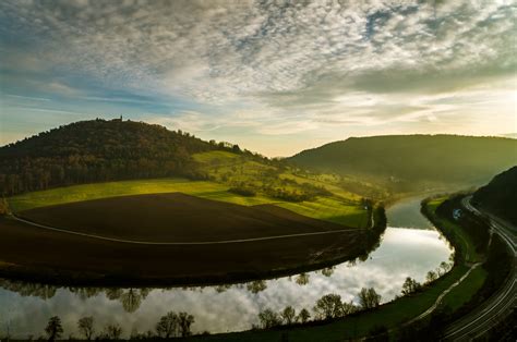 Wallpaper Sunlight Landscape Hill Nature Reflection Grass Sky